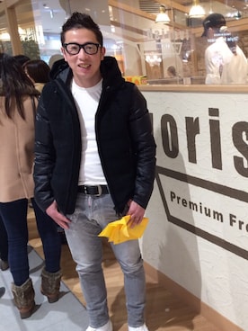 「roar（ロアー）のアイテム（ダウンジャケット/コート）」を使った、淳△さん（メンズ・168cm）の冬コーディネート