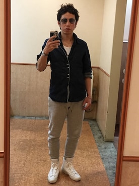 「DOLCE&GABBANA（ドルチェアンドガッバーナ）のアイテム（その他）」を使った、淳△さん（メンズ・168cm）の春コーディネート