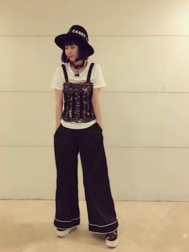 「HELL CAT PUNKS（ヘルキャットパンクス）のアイテム（アクセサリー）」を使った、小鸟胃Abby酱さん（レディース・159cm）の夏コーディネート