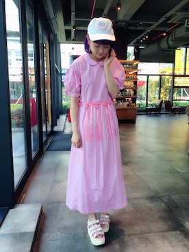 「Candy Stripper（キャンディストリッパー）のアイテム（アクセサリー）」を使った、小鸟胃Abby酱さん（レディース・159cm）の夏コーディネート