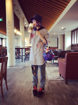 小鸟胃Abby酱さん（レディース・159cm）の秋コーディネート