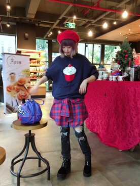 小鸟胃Abby酱さん（レディース・159cm）の秋コーディネート