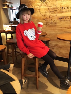 小鸟胃Abby酱さん(レディース・159cm)の冬コーディネート