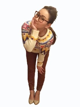 「くるりんぱヘアー」｜❤️ᗰᵃ Ꮍ৹❤️さん（レディース・153cm）の冬コーディネート