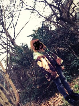 「M.Y.O.B（エム.ワイ.オー.ビー）のアイテム（ニット/セーター）」を使った、akanaさん（レディース・162cm）の冬コーディネート