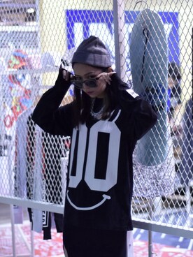 「KSUBI（スビ）のアイテム（サングラス）」を使った、MARY•JOEYTSEさん（レディース・163cm）の秋コーディネート