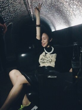 「skirt」｜「アイテム（スウェット）」を使った、MARY•JOEYTSEさん（レディース・163cm）の秋コーディネート