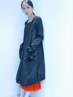 「rose」｜「アイテム（ワンピース/ドレス）」を使った、MARY•JOEYTSEさん（レディース・163cm）の春コーディネート