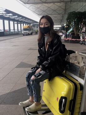 「Heaven Pleaseのアイテム」を使った、MARY•JOEYTSEさん（レディース・163cm）の春コーディネート