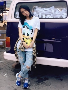 「Subcrew（サブクルー）のアイテム」を使った、MARY•JOEYTSEさん（レディース・163cm）の春コーディネート