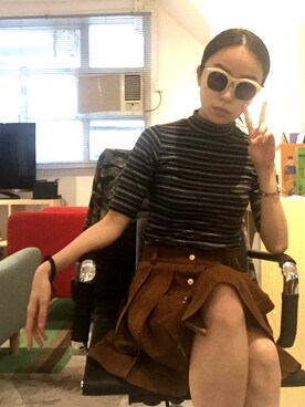 「Grey Ant（グレイアント）のアイテム」を使った、MARY•JOEYTSEさん（レディース・163cm）の春コーディネート