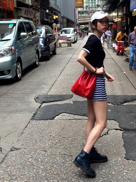 「summer style」｜「アイテム（ブーティ）」を使った、MARY•JOEYTSEさん（レディース・163cm）の夏コーディネート