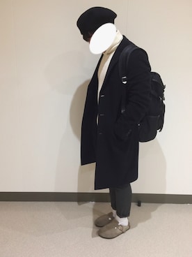 「Lui's（ルイス）のアイテム（ハンチング/ベレー帽）」を使った、RYOHEIさん（メンズ・172cm）の秋コーディネート