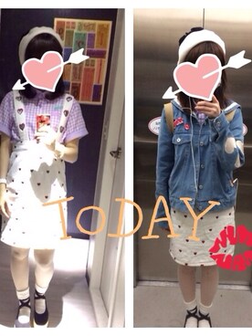 「Candy Stripper（キャンディストリッパー）のアイテム（その他アウター）」を使った、➳♡あいす➳♡さん（メンズ・152cm）の春コーディネート