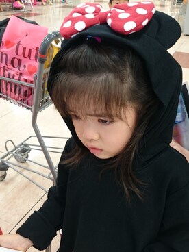 「フード」｜姫さん（キッズ・110cm）の冬コーディネート