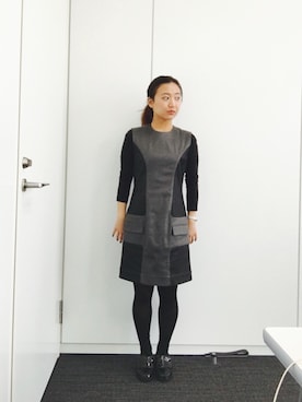 「alexanderwang（アレキサンダーワン）のアイテム（ワンピース/ドレス）」を使った、Yun-Aさん（レディース・154cm）の秋コーディネート
