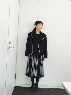 「Marc by Marc Jacobs（マークバイマークジェイコブス）のアイテム（パンプス）」を使った、Yun-Aさん（レディース・154cm）の冬コーディネート