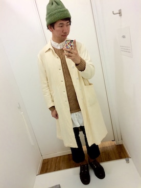 「麻パンツ」｜kachuさん（メンズ・179cm）の冬コーディネート