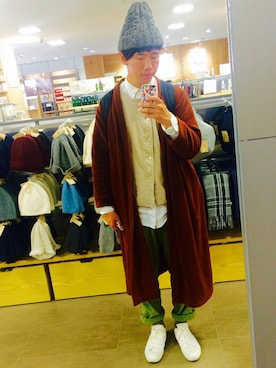 「ナチュラル」｜「アイテム（その他アウター）」を使った、kachuさん（メンズ・179cm）の秋コーディネート