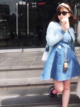 「春ワンピ」｜「アイテム（その他）」を使った、arisaさん（レディース・153cm）の春コーディネート