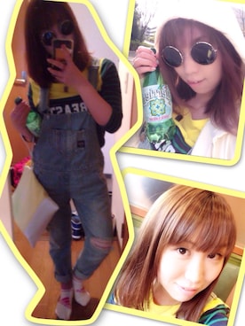 「RCWB（アールシーダブリュービー）のアイテム（オールインワン・サロペット）」を使った、arisaさん（レディース・153cm）の春コーディネート