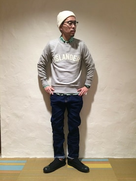 「The DUFFER of ST.GEORGE（ザダファーオブセントジョージ）のアイテム」を使った、YOSHIさん（メンズ・173cm）の春コーディネート