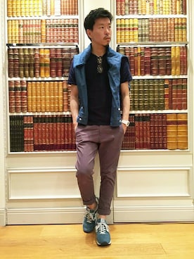 「かたかけ」｜YOSHIさん（メンズ・173cm）の夏コーディネート