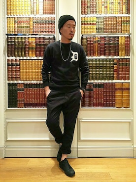 「The DUFFER of ST.GEORGE（ザダファーオブセントジョージ）のアイテム（アクセサリー）」を使った、YOSHIさん（メンズ・173cm）の秋コーディネート