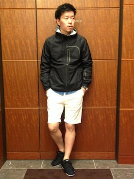 「The DUFFER of ST.GEORGE（ザダファーオブセントジョージ）のアイテム（ナイロンジャケット）」を使った、YOSHIさん（メンズ・173cm）の春コーディネート