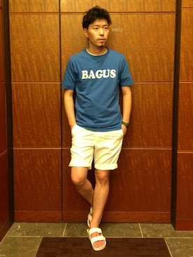 「The DUFFER of ST.GEORGE（ザダファーオブセントジョージ）のアイテム」を使った、YOSHIさん（メンズ・173cm）の夏コーディネート