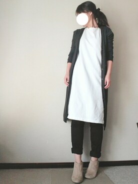 「grove（グローブ）のアイテム（ブーティ）」を使った、oririさん（レディース・169cm）の秋コーディネート