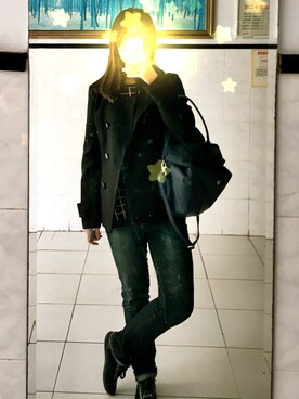 「Etam（エタム）のアイテム（ジャケット/アウター）」を使った、Myiu Bleさん（レディース・167cm）の冬コーディネート