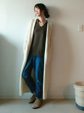 「無地党」｜「アイテム（ハンチング/ベレー帽）」を使った、♔ hiromi ♔さん（レディース・161cm）の秋コーディネート