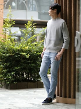 「カモ柄」｜EDIFICE本社スタッフ2さん（メンズ・184cm）の冬コーディネート