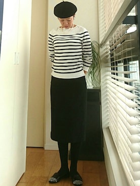 「UNIVERSAL LANGUAGE（ユニバーサルランゲージ）のアイテム」を使った、mogcoさん（レディース・156cm）の秋コーディネート