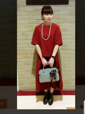 「キレイめコーデ」｜「アイテム（ブーティ）」を使った、rieさん（レディース・156cm）の秋コーディネート