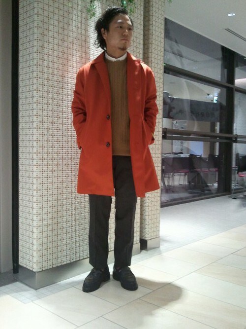 スタッフ Adam Et Rope ルミネ有楽町 Adam Et Rope のステンカラーコートを使ったコーディネート Wear