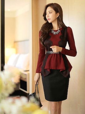 「フリルトップス」｜スタイルオンミさん（レディース・167cm）の秋コーディネート