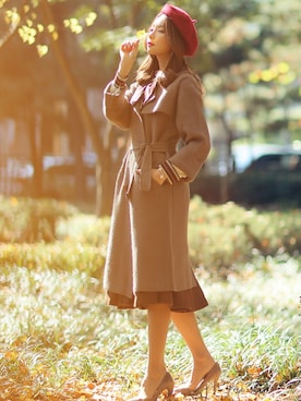 「アイテム（トレンチコート）」を使った、スタイルオンミさん（レディース・167cm）の秋コーディネート