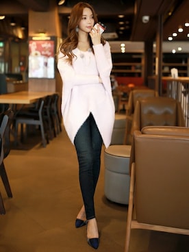 「オーバーサイズニット」｜スタイルオンミさん（レディース・167cm）の冬コーディネート