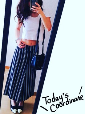 「DIANA」｜「アイテム（腕時計）」を使った、Rika Takadaさん（レディース・147cm）の夏コーディネート
