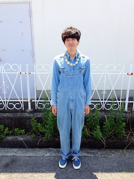 「コンバンース」｜「アイテム（オールインワン・サロペット）」を使った、けいいちさん（メンズ・173cm）の夏コーディネート