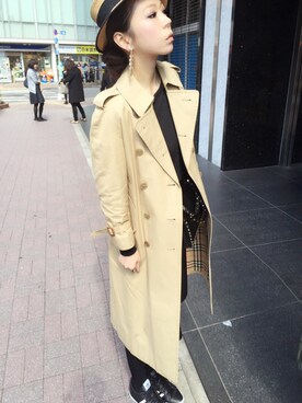 「アイテム（トレンチコート）」を使った、hanakoさん（レディース・170cm）の春コーディネート
