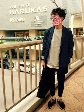 「N.HOOLYWOOD（N.ハリウッド）のアイテム（その他アウター）」を使った、⭐︎満運⭐︎さん（メンズ・173cm）の春コーディネート