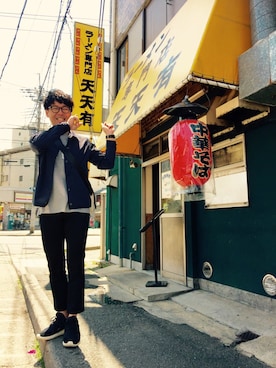「N.HOOLYWOOD（N.ハリウッド）のアイテム（その他アウター）」を使った、⭐︎満運⭐︎さん（メンズ・173cm）の春コーディネート