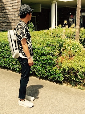 「SASQUATCHfabrix.（サスクワァッチファブリックス）のアイテム」を使った、⭐︎満運⭐︎さん（メンズ・173cm）の夏コーディネート