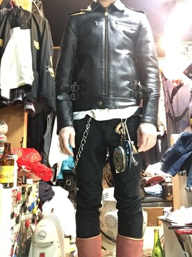 「blackmeans（ブラックミーンズ）のアイテム（ジャケット/アウター）」を使った、Kazuyuki  Koamiさん（メンズ・165cm）の冬コーディネート