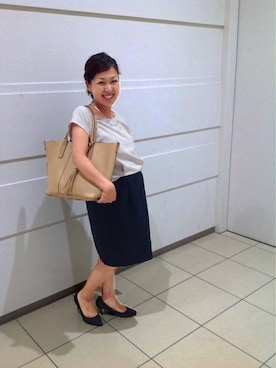 「m.f.editorial（エムエフエディトリアル）のアイテム」を使った、m.f.editorial スタッフさん（レディース・158cm）の夏コーディネート