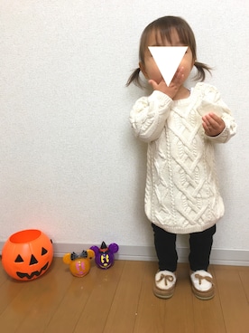 「babygap」｜「アイテム（モカシン/デッキシューズ）」を使った、miiさん（キッズ・70cm）の秋コーディネート