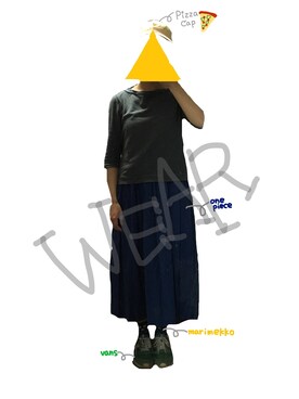 「marimekko（マリメッコ）のアイテム（ソックス/靴下、その他）」を使った、サンカクさん（レディース・163cm）の春コーディネート